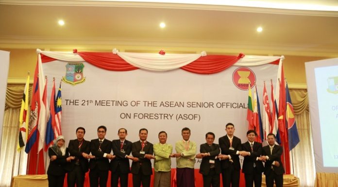 Dalam pertemuan The 21th ASOF Meeting, delegasi Indonesia mengajak negara-negara di ASEAN bekerjasama dalam melestarikan hutan. Foto : Kementerian LHK
