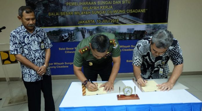 Kementerian PUPR dan TNI telah sepakat melibatkan Kodam Jaya dalam pemeliharaan empat sungai dan sembilan situ di Jabotabek.