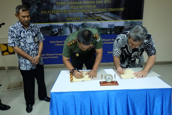 Kementerian PUPR dan TNI telah sepakat melibatkan Kodam Jaya dalam pemeliharaan empat sungai dan sembilan situ di Jabotabek.