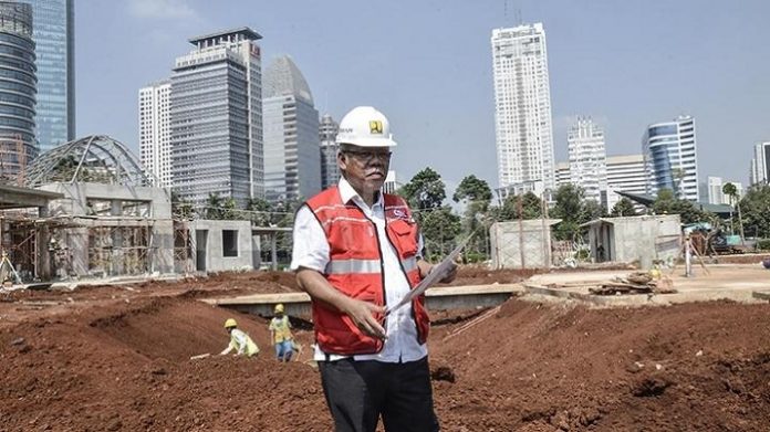 Menteri Pekerjaan Umum dan Perumahan Rakyat Basuki Hadimuljono menyatakan, tanggal 31 Juli 2018, seluruh pekerjaan infrastruktur Asian Games termasuk trotoar sudah berhenti dan rapih. Foto : Tempo.co