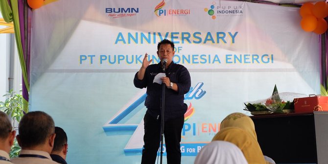 Direktur Utama PI-Energi Tentaminarto Tri Februartono menyatakan Pupuk Indonesia Energi lebih percaya diri untuk melakukan pembangunan proyek-proyek selanjutnya. Foto : Merdeka