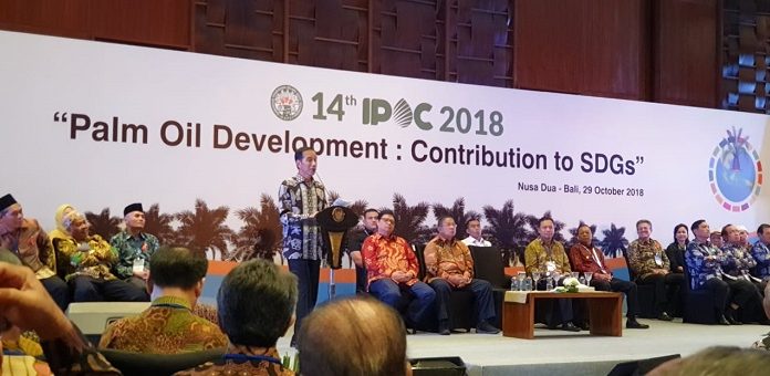 Presiden Joko Widodo mengapresiasi peran strategis industri sawit sebagai penyumbang devisa terbesar dalam perekonomian Indonesia. Foto : GAPKI