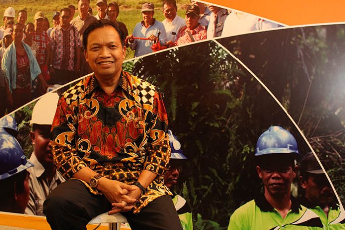 Joko Supriyono, Ketua Umum Gabungan Pengusaha Kelapa Sawit Indonesia, berterima kasih pada pemerintah yang buka kembali keran ekspor minyak goreng. Foto: TROPIS.CO/Jos