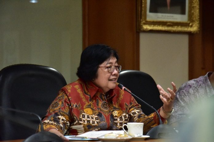 Menteri Lingkungan Hidup dan Kehutanan Siti Nurbaya mengingatkan bagaimana pengelolaan ekosistem dan sumber daya alam akan mampu mengurangi resiko bencana. Foto : KLHK
