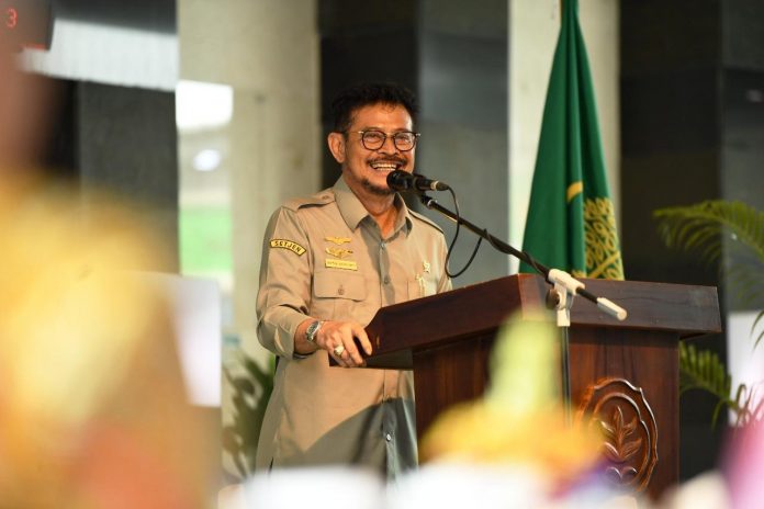Menteri Pertanian Syahrul Yasin Limpo ingin data pertanian di Tanah Air tersedia untuk strategi ketahanan pangan nasional. Foto : Netralnews.com