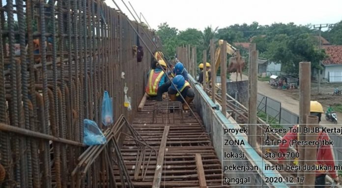 Pembangunan jalan tol akses menuju BIJB Kertajati yang terkoneksi dengan Tol Cipali dimulai dari KM 158+700. Foto: Kementerian PUPR
