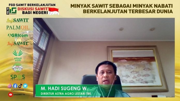 Direktur PT Astra Agro Lestari Tbk M Hadi Sugeng menyatakan, praktik sawit berkelanjutan telah dilakukan semenjak 2011 lalu sesuai kebijakan Indonesian Sustainable Palm Oil (ISPO).