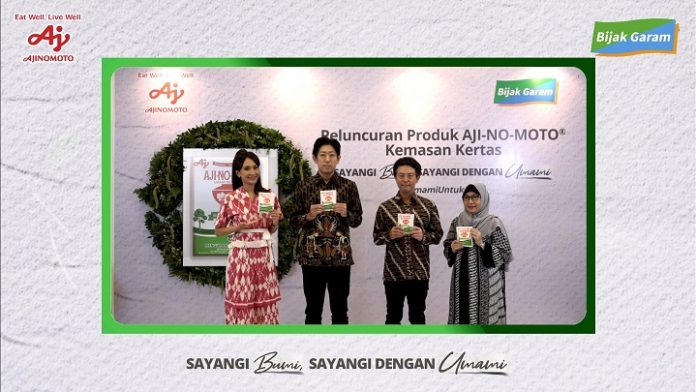 PT Ajinomoto Indonesia kurangi penggunaan plastic dengan meluncurkan produk MSG AJI-NO-MOTO® yang menggunakan kemasan kertas. Foto: Ajinomoto