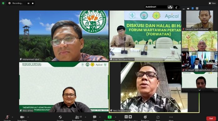 Diskusi Virtual Forum Wartawan Pertanian (Forwatan) bertema 