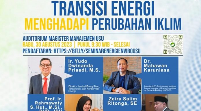 Seminar Transisi Energi Menghadapi Perubahan Iklim di Universitas Sumatera Utara (USU), Kota Medan. Foto: Dok. Pribadi