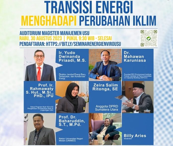 Seminar Transisi Energi Menghadapi Perubahan Iklim di Universitas Sumatera Utara (USU), Kota Medan. Foto: Dok. Pribadi